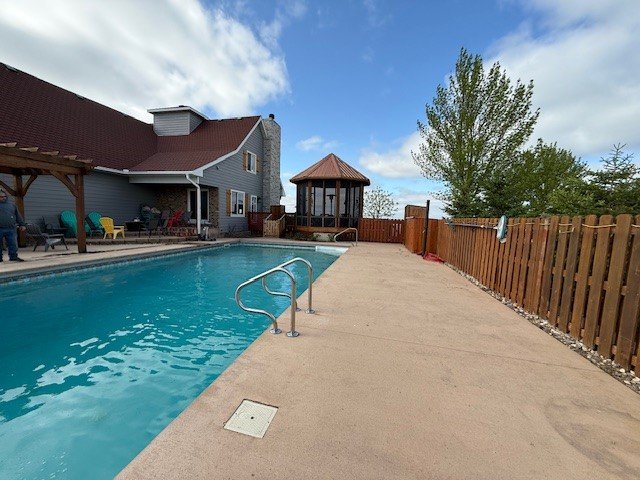 Clean Pool after hours and hours and hours of cleaning.